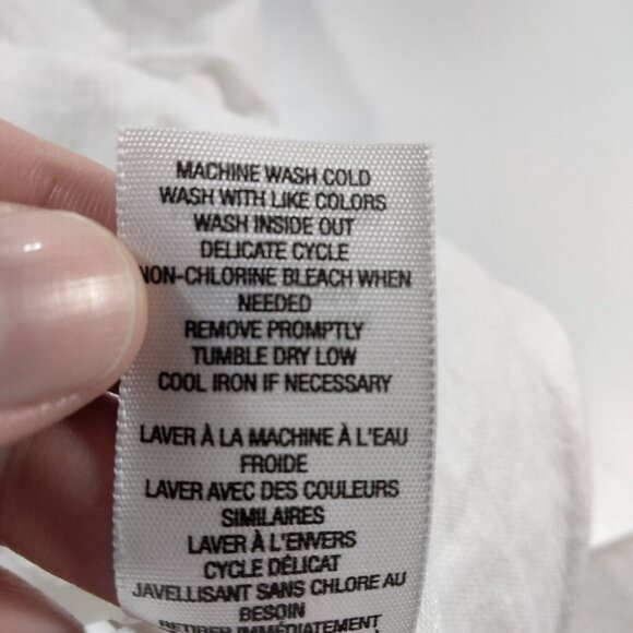 Juicy Couture Linen Ruffle Shirt Coquette Feminine Romantic Boho Y2K Siz… - Picture 6 of 8